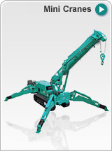 Maeda, Jekko, Unic and JMG spider and compact mini cranes